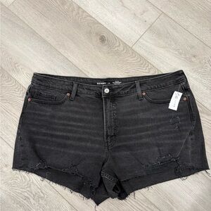 Old Navy Black Distressed Jean Shorts